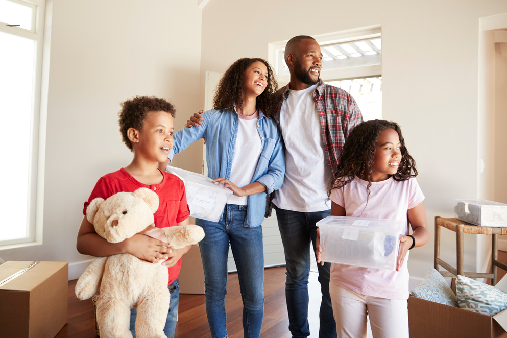 Family Moving into New Home